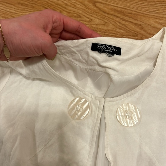 Bob Mackie Cropped Over Shirt - Picture 2 of 4